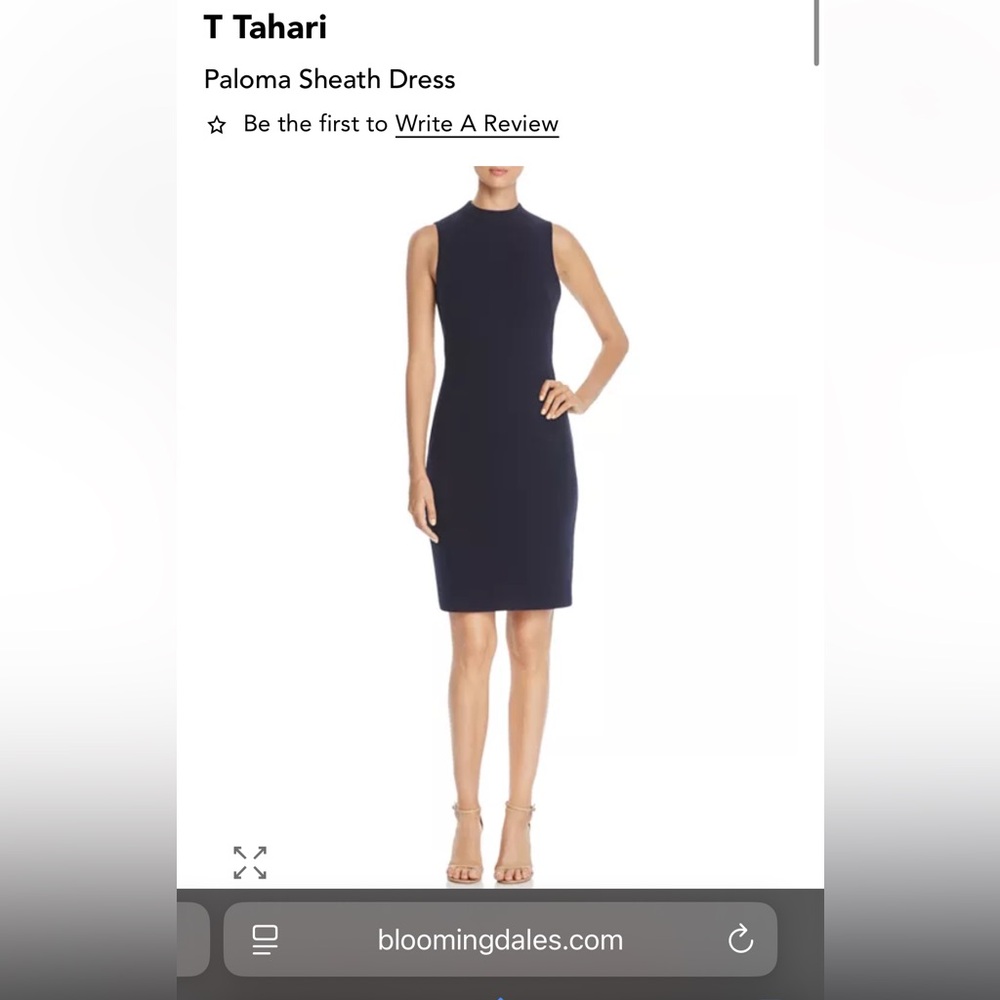 NWT Tahari Paloma Sheath Dress Taupe Size 8